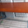 Mesa de Trabalho - Base de Ferro - Tampo de Madeira Maciça - Excelente Qualidade - Imagem 2