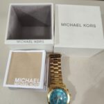 Relógio Feminino Michael Kors Mk8315 Gold Turquoise Luxo - Imagem 2
