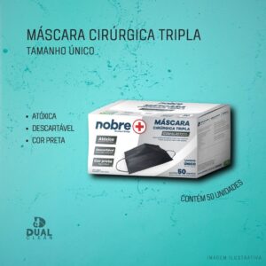 Máscara Cirúrgica Tripla Caixa Com 50 Unidades