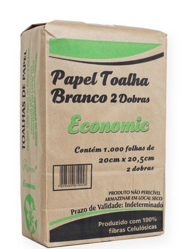 Papel Toalha Açucena Economic Interfolhado 2D 20X19X1000 Folhas Branco