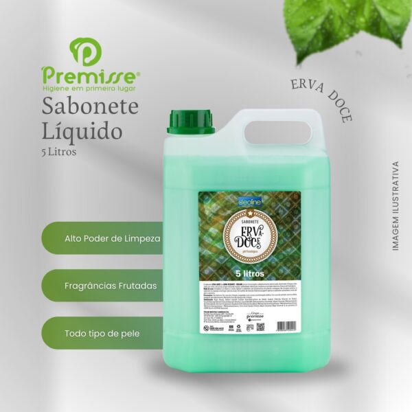 Sabonete Líquido 5 Líquido Erva Doce - Premisse
