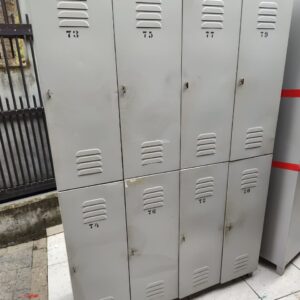 Armário Vestiário 8 Portas Grandes - Chapa 26 - Bem Reforçado
