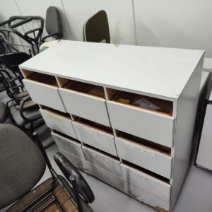 Armário com 9 Gavetas Multifuncional - Cor Cinza