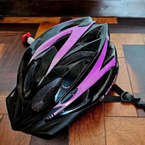 Capacete Ciclismo Elleven Com Pisca Led Mtb Speed Bike - Violeta - Usado 1 vez
