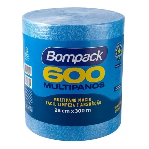BOB. BOMPACK SLIM LIMP. LEVE 28CM C/300MT AZUL - Toalha Descartável
