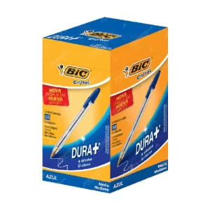 CANETA BIC CRISTAL DURA - AZUL - CAIXA COM 50 UNIDADES