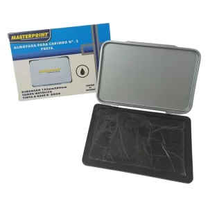 ALMOFADA PARA CARIMBO TAMPA METAL PRETO MP-773