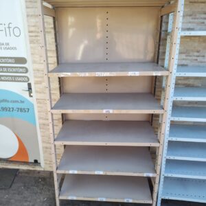 Prateleira de Aço Reforçada 3 reforços - Bandejas ajustável Encaixadas