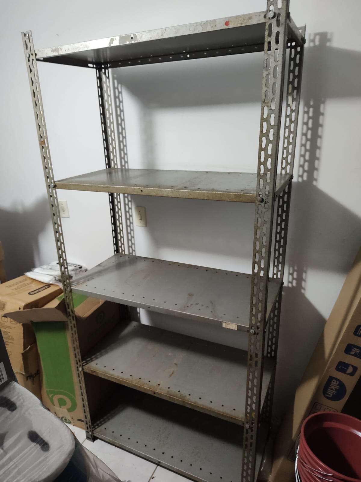 Prateleira de Aço - Com 5 bandejas - Reforçada - 0,43 cm de profundidade