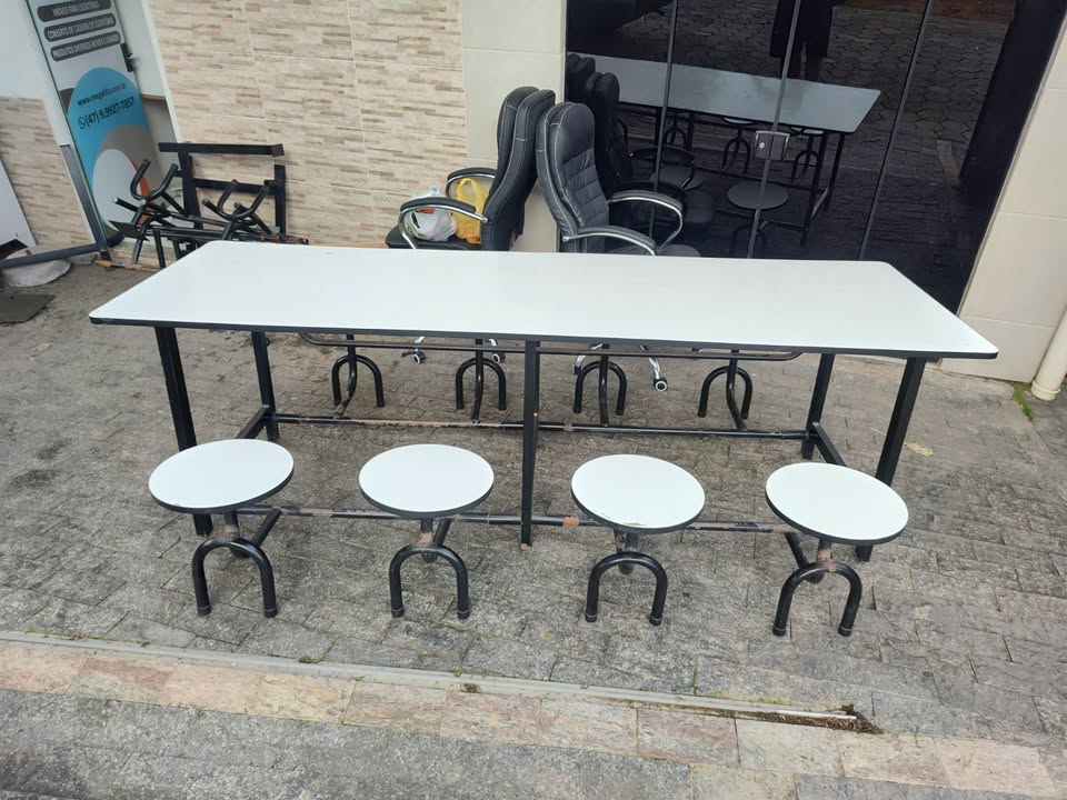 Mesa de Refeitório - 8 Lugares - Com Acento Retrátil - 2.00 Mts x 0,80 cm prof. - Imagem 2
