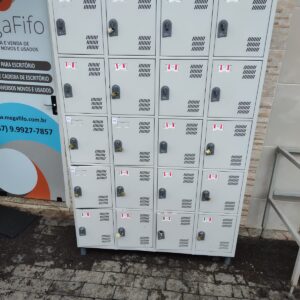 Armário Vestiário 20 portas - Zerado - Cor Cinza
