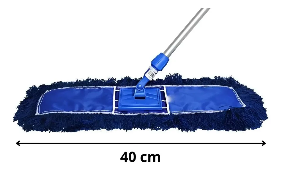 CONJUNTO MOP PÓ 40CM ALGODÃO (CABO ALUMÍNIO TELESCÓPICO 1,40m./SUP./REFIL) - Nobre - Imagem 6