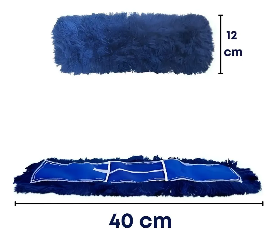 CONJUNTO MOP PÓ 40CM ALGODÃO (CABO ALUMÍNIO TELESCÓPICO 1,40m./SUP./REFIL) - Nobre - Imagem 4