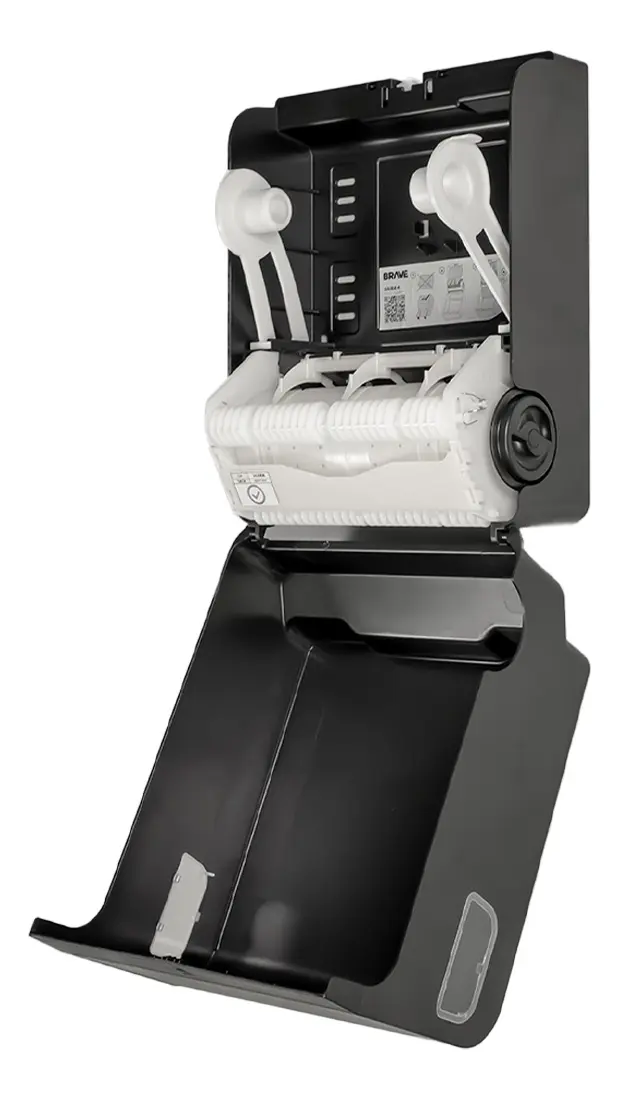 Dispenser Alavanca Para Papel Toalha Bobina Preto - Brave - Imagem 7
