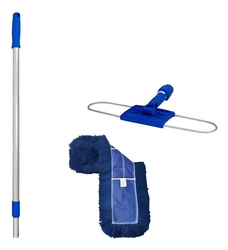 CONJUNTO MOP PÓ 40CM ALGODÃO (CABO ALUMÍNIO TELESCÓPICO 1,40m./SUP./REFIL) - Nobre - Imagem 2